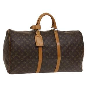 LOUIS VUITTON Monogram Keepall 55 Boston Bag M41424 LV Auth 131763